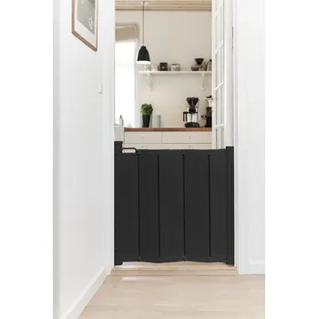 Dětská zábrana BabyDan Lamelová zábrana Alma Black 55-89cm, šroubovací