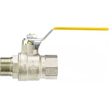 Vodovodní kohout IVR 101 ELITE GAS kulový kohout FM6/4", závitový, plnoprůtočný, páka, plyn, poniklovaný