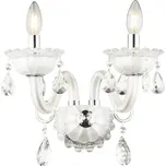 Nástěnné osvětlení Globo 64118-2W TEEJAY 2xE14 40 W bílé/sklo/K5 krystaly