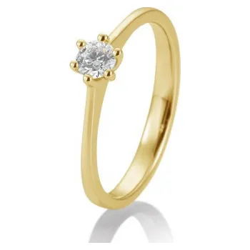 Prsten SOFIA DIAMONDS prsten ze žlutého zlata s diamantem 0,20 ct BE41/85870-Y-14K-52