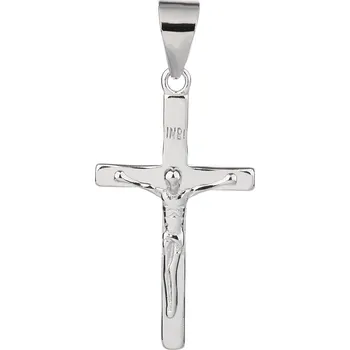 Přívěsek NUBIS® Stříbrný přívěšek kříž s Ježíšem - NB-4411