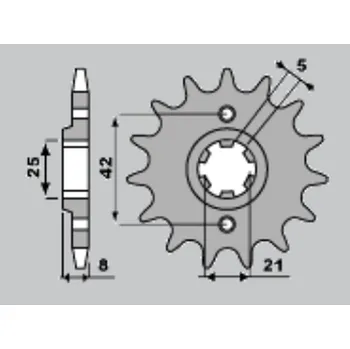 Řetězová sada pro motocykl JR řetězové kolo přední 575 14 YAMAHA XT 600 83-86 (-1) (JTF575.14) (JR řetězové kolo přední 575 14 YAMAHA XT 600 83-86 (-1) (JTF575.14))
