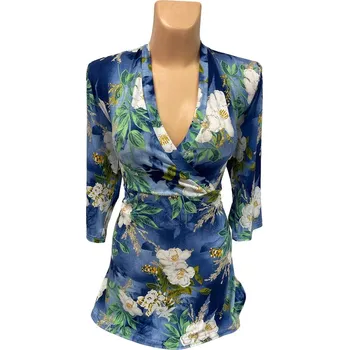 Halenka PISTAKA, Barva Světle modrá, Velikost XXXL56, Materiál 96% Viskoza 4% Lycra