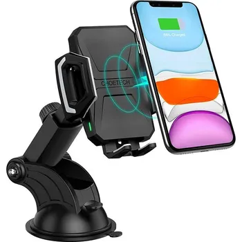 ChoeTech 15W Car Holder Wireless Fast Charger Black