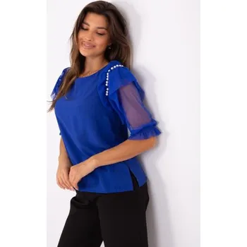 Dámská halenka s aplikací BERA kobaltová