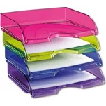 Zásuvka na šířku CepPro Happy - A4, plastová, fialová