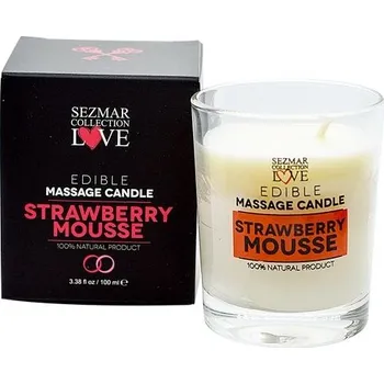 Masážní přípravek Sezmar Love Přírodní masážní svíčka jahoda 100 ml