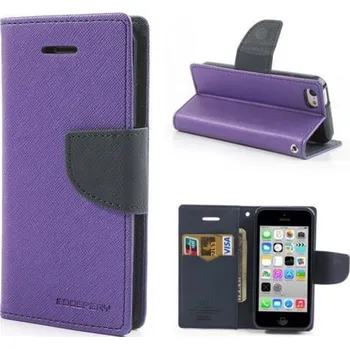 Pouzdro na mobilní telefon Diary PU kožené pouzdro na iPhone 5C - fialové