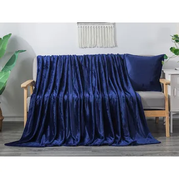 deka XPOSE® Mikroplyšová deka Exclusive - tmavě modrá 150x200 cm, Mikroplyš + Prodloužená možnost vrácení zboží do 50 dnů
