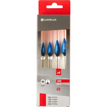 Signalizace záběru CAPERLAN Sada 4 splávků na rybolov na plavanou C2 PF-F500 0,6 g/1 g/1,5 g/2 g