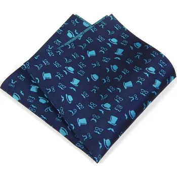 HEDVA ČESKÝ BROKÁT Kapesníček PESh 400 Gentleman modrá/tyrkysová KRB