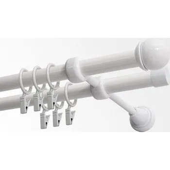 Garnýž kovová 460 cm dvouřadá - dvojitá 19 Todi bílá