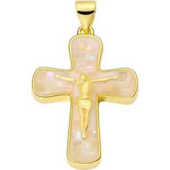 Přívěsek Amparo Miranda® Křížek Shell Christian Cross, Barva zlatý