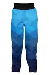 WAMU Mozaika softshellové kalhoty modré