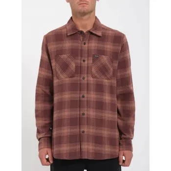 Pánská košile KOŠILE VOLCOM Tone Stone L/S - vínová - XL + při osobním odběru 1 671 Kč