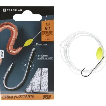 Rybářský háček CAPERLAN Háček s očkem a návazcem na mořský rybolov SN s plovoucím korálkem 2