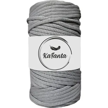 Příze Polyesterová příze plochá 5mm/100m šedá