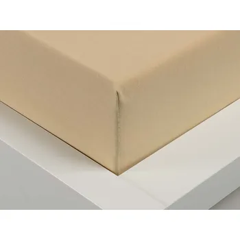 Prostěradlo XPOSE® Jersey prostěradlo Exclusive - béžové 140x200 cm, Jersey + Prodloužená možnost vrácení zboží do 50 dnů
