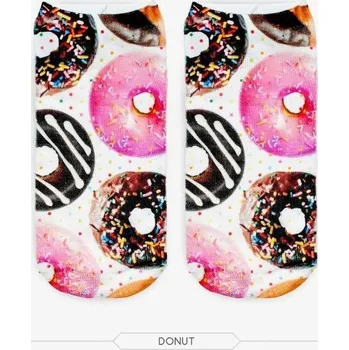 Dámské ponožky Vtipné a veselé ponožky s motivem jídla - pár, 35-41 - Červené,35-41