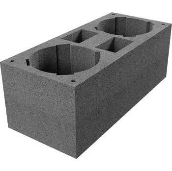 Komín Komínová tvárnice s 2 šachtami 890x360x245 mm