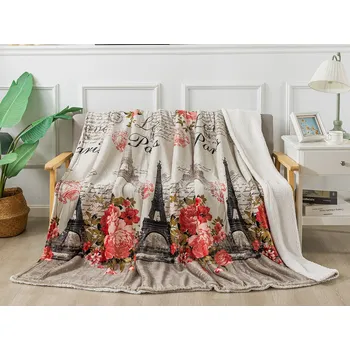 deka XPOSE® Mikroplyšová deka PARIS s beránkem - růžová 140x200 cm, Mikroplyš s beránkem + Prodloužená možnost vrácení zboží do 50 dnů