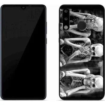 Pouzdro na mobilní telefon Gelový kryt mmCase na mobil Huawei P30 Lite - kostlivci