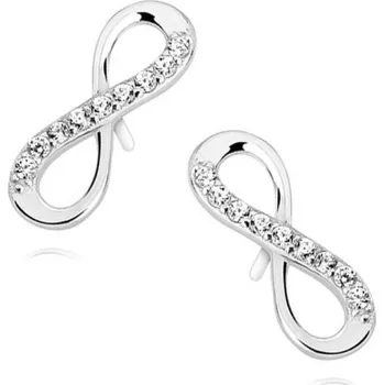 Náušnice Lafira stříbrné náušnice Nekonečno Crystal Z1107 (puzety)