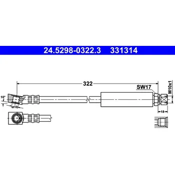 Brzdová hadice Brzdová hadice ATE 24.5298-0322.3