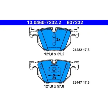 Brzdová destička Sada brzdových destiček, kotoučová brzda ATE 13.0460-7232.2
