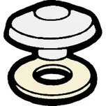 Přítlačný terčík pro PC, bílý PP, Ø 53 mm (1 ks) PK245