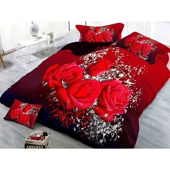 Povlečení XPOSE® 3D povlečení KYTICE RŮŽÍ 2 140x200 cm, 70x90 cm, 3D + Prodloužená možnost vrácení zboží do 50 dnů