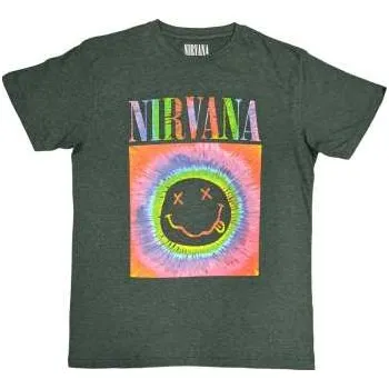 Pánské oblečení Merch Nirvana: Nirvana Unisex T-shirt: Happy Face Glow Box (large) L