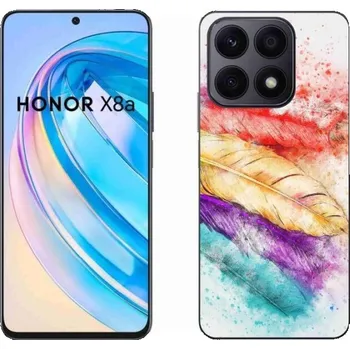Pouzdro na mobilní telefon Gelový kryt mmCase na mobil Honor X8a - barevné peří