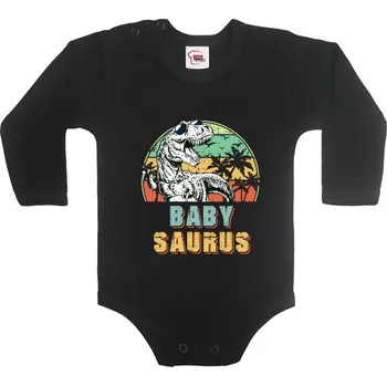 Kojenecký body Dětské body Babysaurus, Barva Černá, Velikost 74 / 6-9m, Canvas Dětské body Bezvatriko.cz 2053