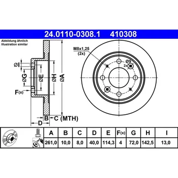 Brzdový kotouč Brzdový kotouč ATE 24.0110-0308.1