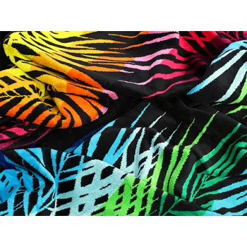 Ručník Bytový Textil Škodák a.s. Osuška plážová - barevné palmové listy