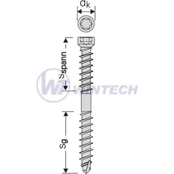 Průmyslové lepidlo Svorník s dvoj. záv. SFS WT-S 6,5x90 A2 / balení 1000 ks