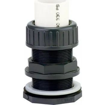 PVC tvarovka - Průchodka stahovací 63 x 2 1/2“ ext.