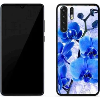 Pouzdro na mobilní telefon Gelový kryt mmCase na mobil Huawei P30 Pro - modré květy