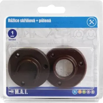 Nábytkové kování Růžice skříňová + půlená plastová, HN (1pár)