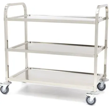 Servírovací stolek Maxima Servírovací vozík z nerezové oceli 95 x 51 x 94 cm 3 police
