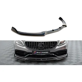 Nárazník Spojler pod nárazník lipa V.2 Mercedes-AMG C63 Sedan / Estate W205 Facelift černý lesklý plast