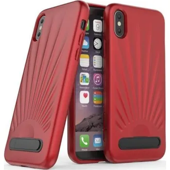 Pouzdro na mobilní telefon Sea gelový obal s výklopným stojánkem na iPhone X - červený