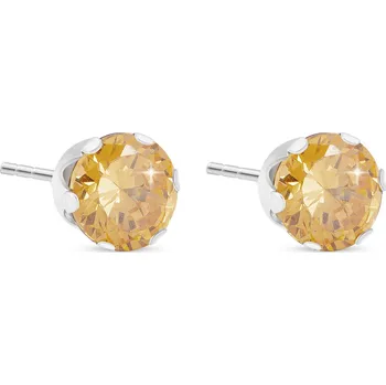 Náušnice biju Náušnice z chirurgické oceli, oranžový zirkon 1000697-11 Velikost náušnice: 5 mm