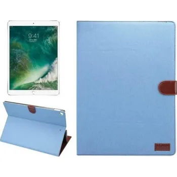 Pouzdro na tablet Jeans textilní / PU kožené pouzdro na iPad Pro 12.9 - světlemodré