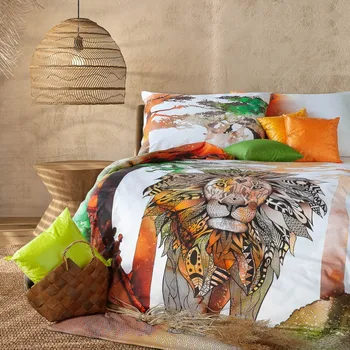 Povlečení Povlečení Veba GEON Africké léto lev bavlna 140x200 70x90cm