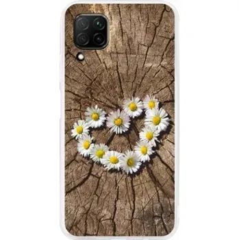 Pouzdro na mobilní telefon Gelový kryt mmCase na mobil Huawei P40 Lite - srdce z kopretin