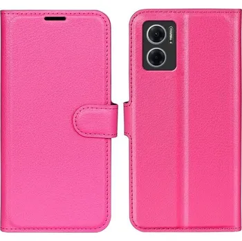 Pouzdro na mobilní telefon Litchi PU kožené peněženkové pouzdro na mobil Xiaomi Redmi 10 5G - rose