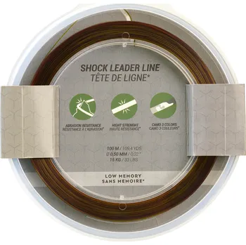 Rybářský háček CAPERLAN Návazec na kaprařinu Shock Leader 50/100 100 m 50/100 KAŠTANOVÁ