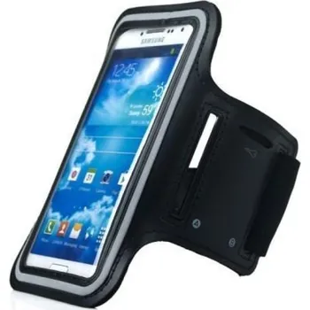 Černý sportovní obal na mobil do velikosti 145 x 75 mm